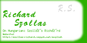richard szollas business card